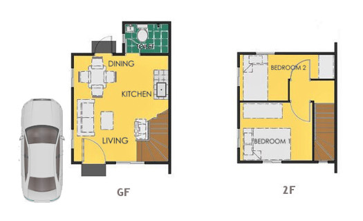 Reva Floor Plan House and Lot in Naic
